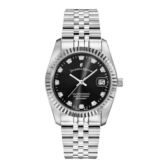 Jacques du Manoir Inspiration NRO.05 - Dameshorloge - Zilverkleurig - Ø 36 mm