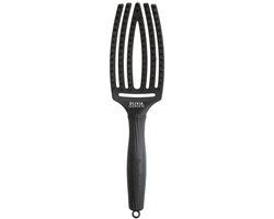 Olivia Garden Finger Brush Combo Medium Haarborstel Zwart
