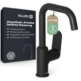 KLUDI X1 Wastafelkraan Zwart Mat L
