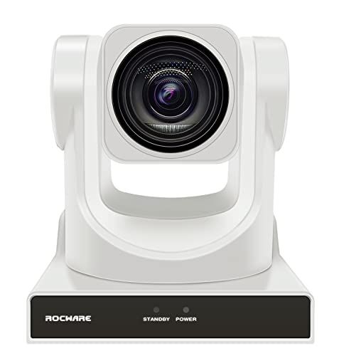 ROCWARE PTZ Camera - USB3.0, HDMI, Netwerk - Wit (Geen NDI)
