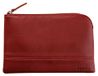 RHODIA 116527C - Etui met Ritssluiting in Imitatieleer - Wijnrood - Maat S (11 x 17 cm)
