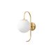 WELL HOME MOBILIARIO & DECORACIÓN Wandlamp, gebogen, wit, metaal, goud, glanzend, 15 x 27 x 36, E14 max, 15 W