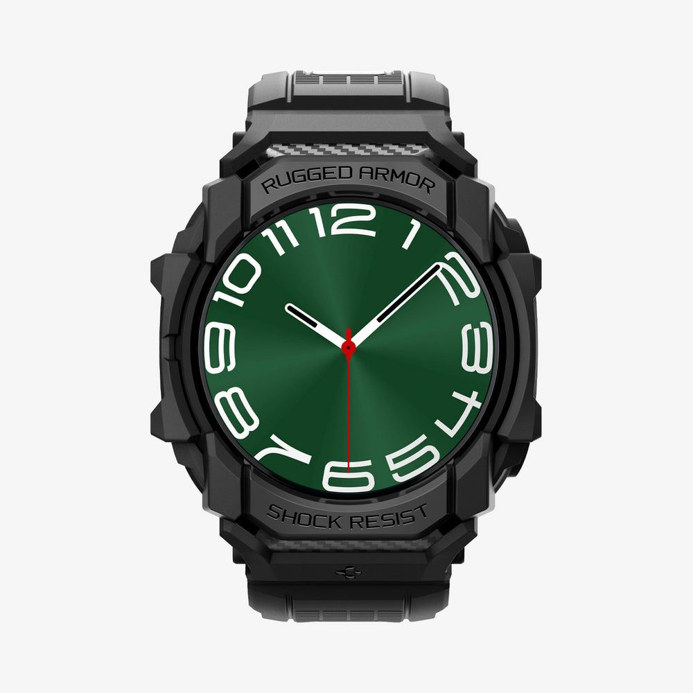 Spigen Rugged Armor Pro Band Zwart voor Samsung Galaxy Watch 7 (44mm)