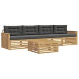 vidaXL - Buiten - bank - set - 5 - st - Wit - en - antracietkleurig