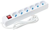 Meervoudige Ewent EW3922-A stekkerdoos 6-voudig 250V/2500W wit 6x AC / Schuko