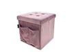 Velvet Pink 50 x 50 met zakken en knopen