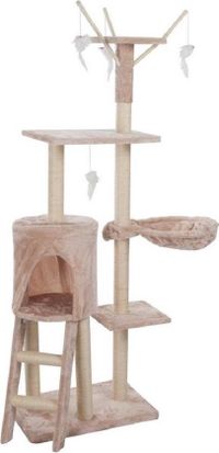 Topmast Krabpaal - Kattenpaal - SARA - 50 x 35 x 138 cm - Beige