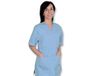 Gima - Kaszak van katoen en polyester, ziekenhuisuniform, lichtblauw, V-hals, halve mouwen, 5 knopen, uniseks, maat XS, voor artsen, dierenartsen, verpleegkundigen en gezondheidswerkers