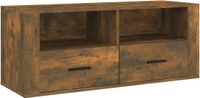 vidaXL Tv-meubel 100x35x40 cm bewerkt hout gerookt eikenkleurig