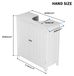 Meuble bas pour lavabo - Meuble de salle de bain - Panneau résistant à l'humidité - Pour auto-assemblage - Style moderne - 61–90 cm - Éclairage miroir non inclus