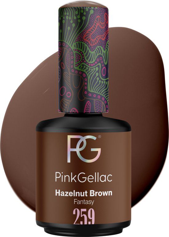 Pink Gellac 259 Hazelnut Brown Gel Nail Polish - 15ml