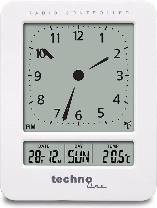 Technoline WT 745 - Radio Controlled Alarm Clock - White