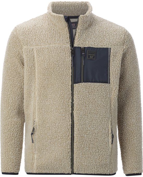 Jan Vanderstorm herren Sweatvest - 64/66 - beige - Plus Size