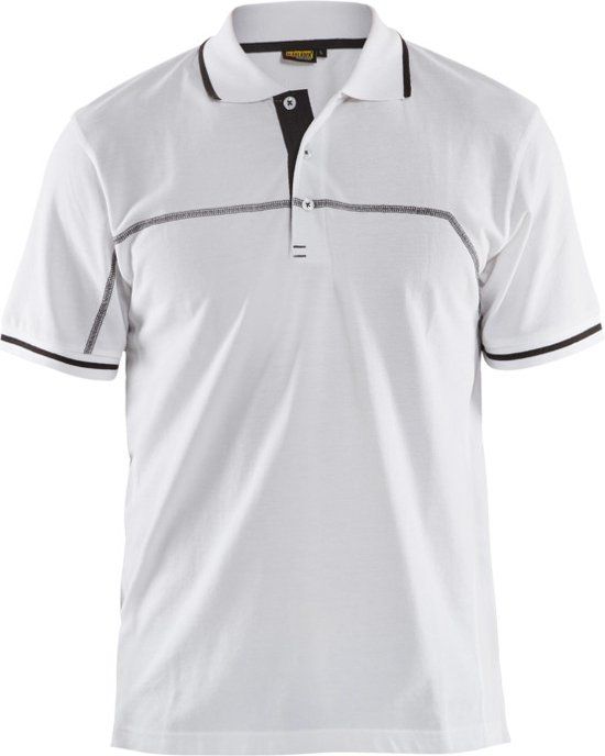 Blåkläder Blaklader Poloshirt 3389-1050 - Wit/Donkergrijs - L