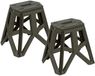 Tabouret pliant - 2x - tabouret - vert kaki - 31 x 33 x 40 cm - facile à ranger - usage extérieur - sièges - bricolage - camping