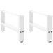 Pieds de table basse blanc 2 pièces 60 x (30-31) cm acier