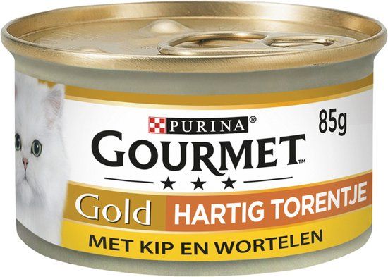 Gourmet Gold Hartig Torentje 85 g - Kattenvoer - Kip&Wortel
