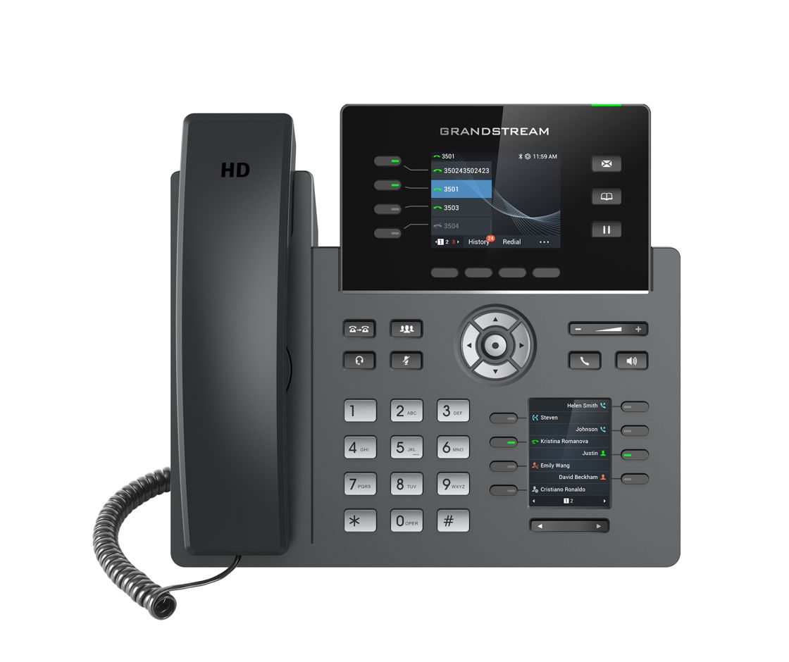 Grandstream GRP2614 IP Phone - Black - 4 Lines - TFT Display - WiFi