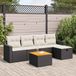 Maison Exclusive - Salon de jardin 6 pièces avec coussins, rotin synthétique noir