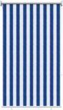 vidaXL Buitenrolgordijn 90% UV-blok Blauw en witte streep 105 cm