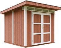 Timbela M903A-REDWOOD RED - Tuinhuis van hout - 6 m² - 294x279x237 cm