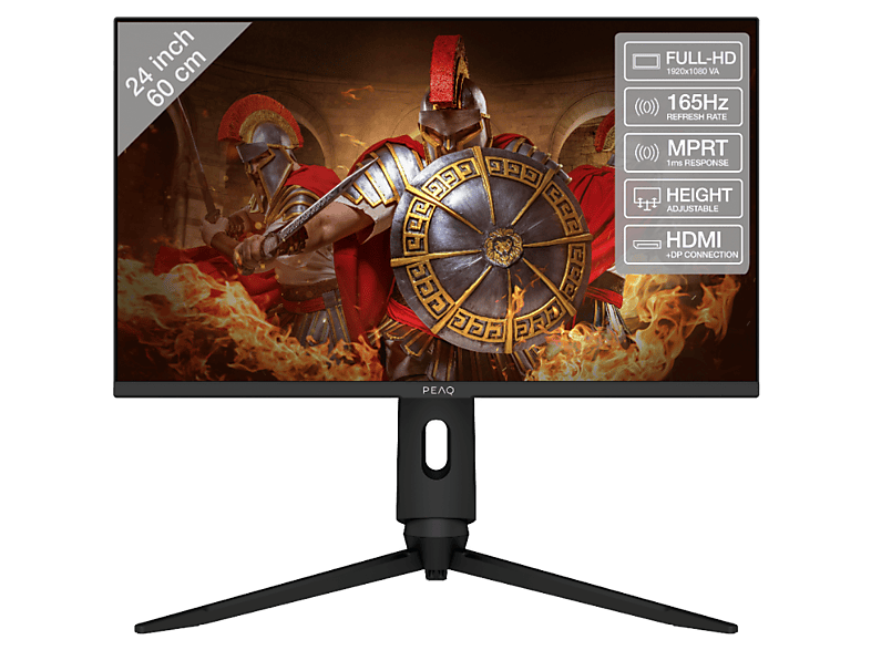 Peaq PMOG241-FFK - 24 inch Full HD 165Hz Gaming Monitor