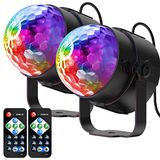 YAZEKY Discolamp Disco Light Afstandsbediening Geluidsgeactiveerde RGB Discolichten Discolamp Podiumverlichting Roterende Discobal Voor KTV, DJ, party, disco, Kerstmis, bar, enz. - 2 PACK