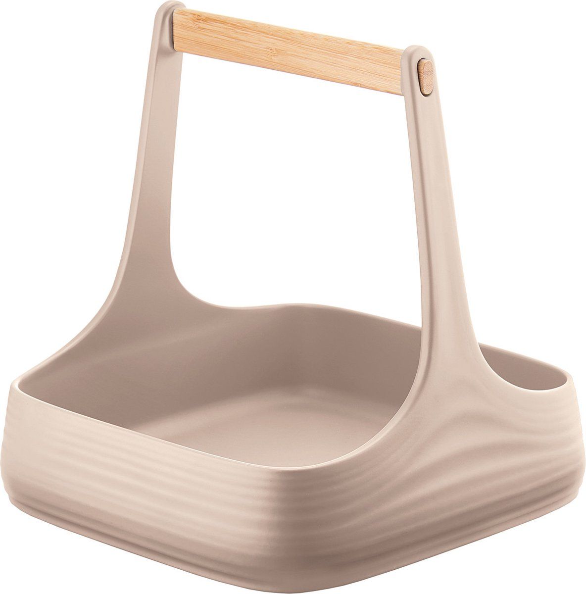 Guzzini Tierra Tafelcaddy - Taupe - Hout- post-consumer gerecycled plastic