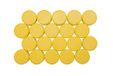 MAUL Magneet MAULpro rond 20 stuks 0,6 kg kunststof Ferriet bruchsicher erodiert lackiert Ø 2.9 x 1.1 cm geel
