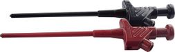 SKS Hirschmann Kleps 30 Set Fijn-krokodilklem Steekaansluiting 4 mm Zwart, Rood