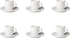 Mammoet Budgetline Kop en schotel - Wit - Porselein - 14 cl - 6 stuks