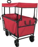 vidaXL Vouwbare winkelwagentje met remmen rood 105 x 56,5 x 116 cm