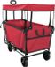 vidaXL Vouwbare winkelwagentje met remmen rood 105 x 56,5 x 116 cm