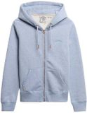 Superdry Essential Logo hoodie met rits Dames Blue Fog Marl