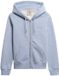 Superdry Essential Logo hoodie met rits Dames Blue Fog Marl