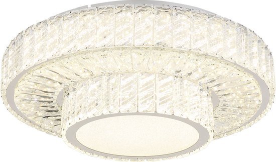 Globo plafonniere Mucky - chroom - metaal - 50 cm - ingebouwde LED-module - 67162-50D