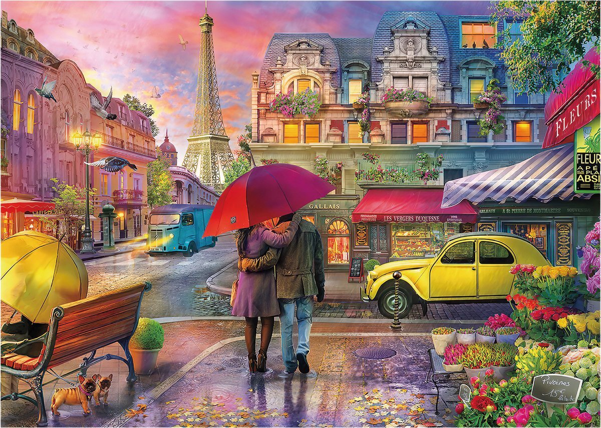 St Helens Home and Garden One Rainy Night in Paris - Legpuzzel - 1000 stukjes - 50,8 x 68,6 cm -'n Regenachtige Avond In Parijs