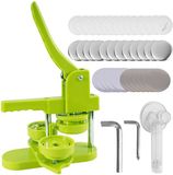 Button Bol Knopenpersmachine, maten 58 mm (2,25 inch), doe-het-zelf met 100 knopenonderdelen en cirkelsnijder