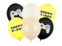 PartyDeco 'Happy Bday' Gamer - 6 stuks
