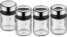 WMF Depot Salt & Pepper Shaker Set - 4 Pieces - Black & Transparent