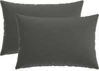 vidaXL - Kussensloop - 2 stuks - HEERLEN - Antraciet - 50 x 75 cm - Polyester