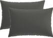 vidaXL - Kussensloop - 2 stuks - HEERLEN - Antraciet - 50 x 75 cm - Polyester