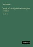 Revue GPSR Kontakt Revue de l'enseignement des langues vivantes Paperback