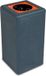 Vepabins Circulaire Afvalbak BrickBin Plastic 65 liter, Grijs-oranje
