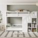 Zubaliya Kinderstapelbed - Tweepersoonsbed - Multifunctioneel - Wit - 90x200 cm