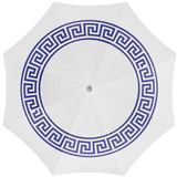 Gebro Strandparasol Athene - D180 cm - wit/blauw - motief - inklapbaar - zomer