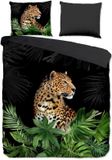 Pure dekbedovertrek luipaard - 1 persoons 140x200/220 cm - Zwart - Microvezel