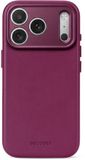 DECODED Étui en cuir pour iPhone 18 Pro / 17 Pro, aubergine