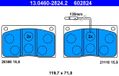 CONTINENTAL TEVES (ATE) Jeu de plaquettes de frein pour ATE 13.0460-2824.2