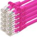 1aTTack.de – LAN-netwerkkabel – 0,5m – Gigabit RJ45 – 10 stuks - magenta